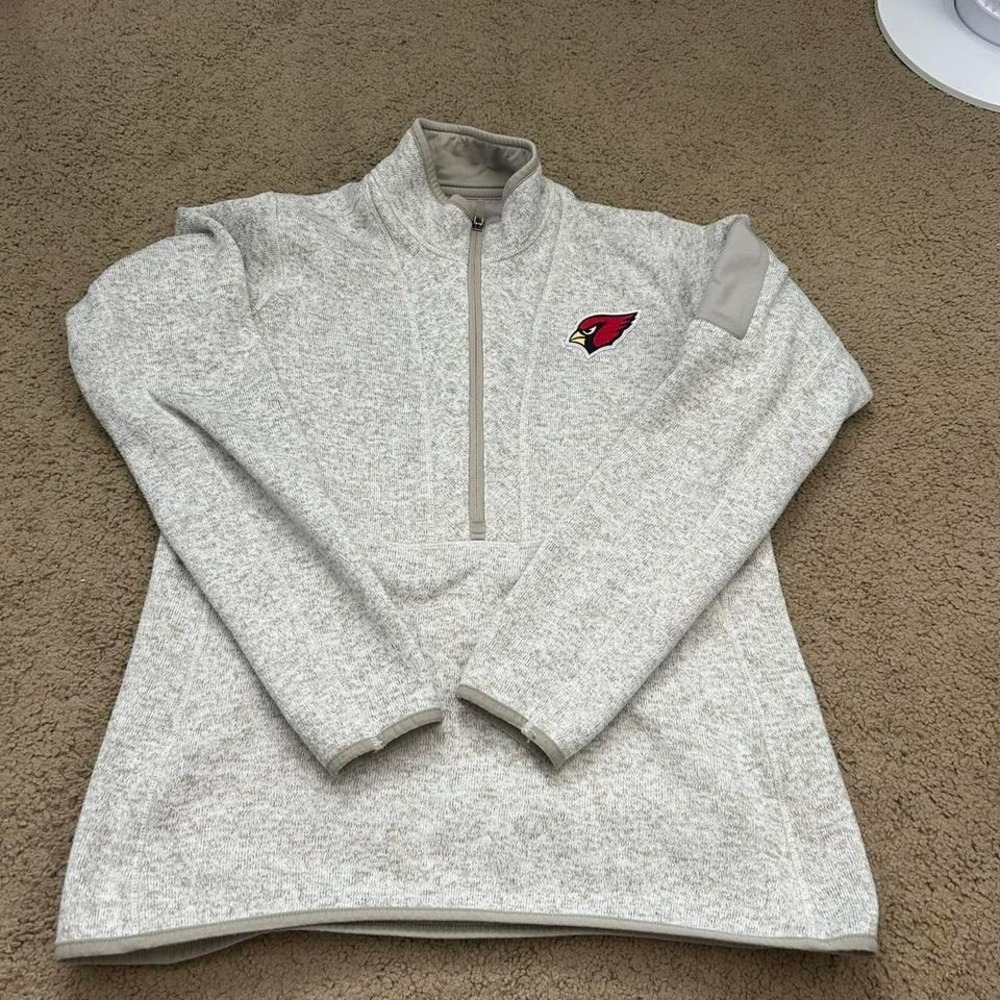 Arizona Cardinals grey quarter zip sweatshirt
